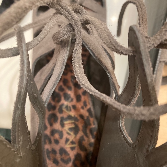 Suede Ankle Wedge Booties - Picture 8 of 8